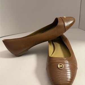 Michael Kors Brown Textured Flats Women’s 9
